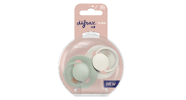 Difrax LOVI Prime Pacifier 0-6 Months - Coconut/Pistachio