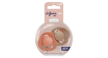 Difrax LOVI Prime Pacifier 18+ Months - Granola/Orange