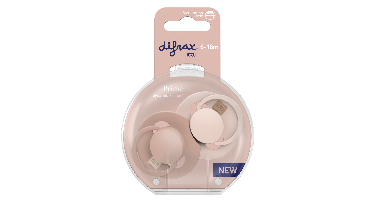 Difrax LOVI Prime Pacifier 6-18 Months - Nude/Blush