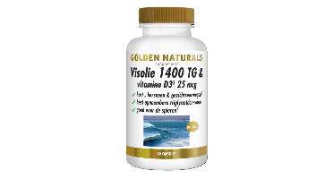 Golden Naturals Visolie 1400 TG & Vitamine D3 25mcg Capsule