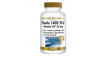 Golden Naturals Visolie 1400 TG & Vitamine D3 25mcg Capsules