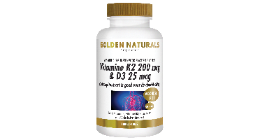 Golden Naturals Vitamine K2 200mcg & D3 25mcg Capsules