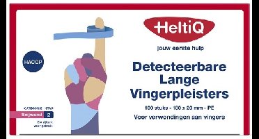 Heltiq Detecteerbare Lange Vingerpleisters Pe 180x20mm