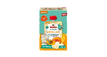 Holle Knijpfruit Banana Lama Multipack Bio