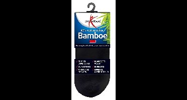 Lucovitaal Bamboe Enkelsokken Zwart 43-46
