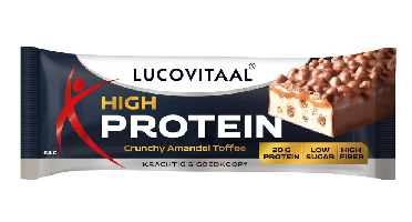 Lucovitaal Protein High Reep -Crunchy Amandel Toffee