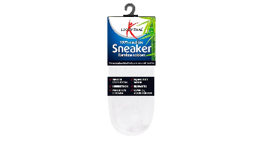 Lucovitaal Sneaker Bamboesokken Wit Maat 43-46
