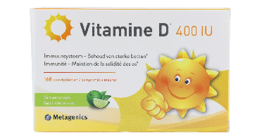 Metagenics Vitamine D 400IU Limoen Kauwtabletten
