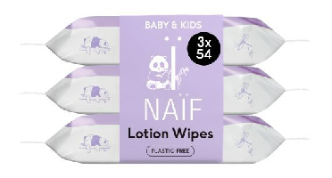 Naif Lotion Billendoekjes 3 x 54 stuks