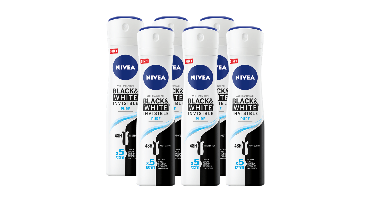 Nivea Black & White Invisible Pure Deodorant Spray Voordeelverpakking