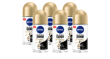 Nivea Black & White Silky Smooth Deodorant Roller Voordeelverpakking