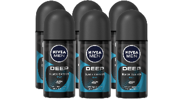 Nivea Men Deep Black Carbon Beat Anti-Transpirant Roller Voordeel