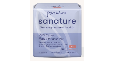 Sanature Pro Vivo 100% Katoen Verbanden voor Urineverlies Mini