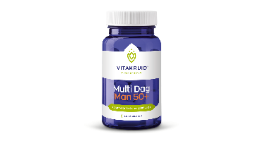 Vitakruid Multi Dag Man 50+ 100% Vegan Tabletten