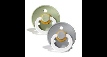 BIBS Glow Fopspeen 6-18 Maanden Sage/Cloud