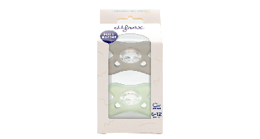 Difrax Fopspeen Natural Siliconen 6-12 Maanden Stone/Sage