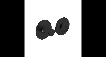 Intersteel Rozet renovatie met toilet-/badkamersluiting 5mm zelfklevend plat 55x2mm - RVS/mat zwart