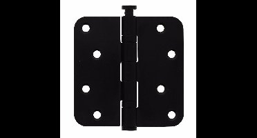 Intersteel Kogellagerscharnier afgerond 3.5" (89x89x2,5mm) - mat zwart