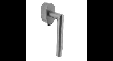 Intersteel draaikiep SKG*** afsluitbare raamkruk hoek 90° op ovale rozet, stift 35mm - RVS