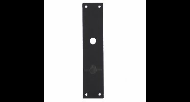Intersteel renovatieschild rechthoekig 250x55x2mm toilet-/badkamersluiting - RVS/mat zwart