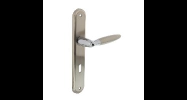Intersteel Deurkruk Elen op langschild sleutelgat 72mm - chroom/nikkel mat