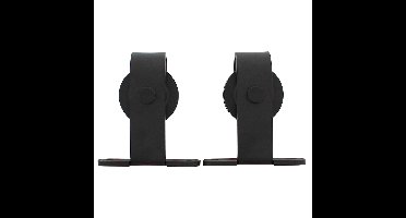 Intersteel Set van 2 hangrollen Basic Top 14cm - mat zwart