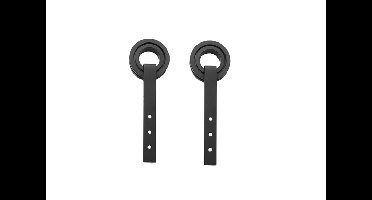 Intersteel Set van 2 hangrollen Modern 25,5cm - mat zwart