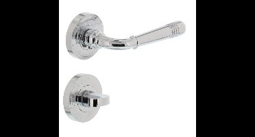 Intersteel Deurkruk Helena op rozet met toilet-/badkamersluiting - chroom