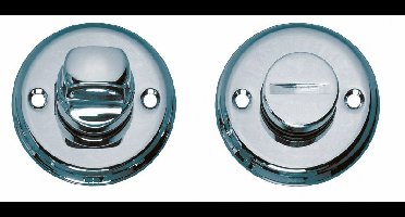 Intersteel Rozet met toilet-/badkamersluiting schroefgat 50x5mm - chroom