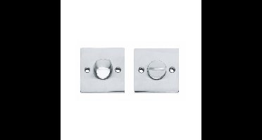 Intersteel Rozet vierkant met toilet-/badkamersluiting groot - chroom mat