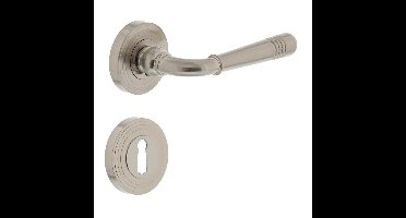 Intersteel Deurkruk Helena op rozet met sleutelrozetten - nikkel mat