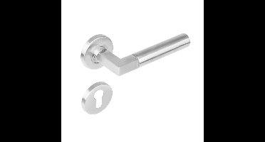 Intersteel Deurkruk Baustil op rozet met profielcilinderrozetten - RVS