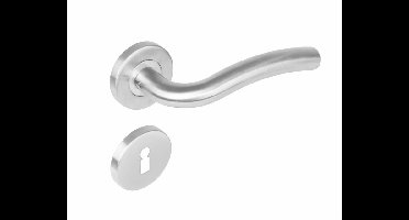 Intersteel Deurkruk Lisa op rozet met sleutelrozetten - RVS