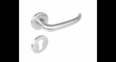 Intersteel Deurkruk Sabel op rozet met profielcilinderrozetten - RVS