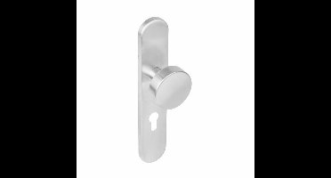 Intersteel Knop op langschild profielcilindergat 55mm - RVS