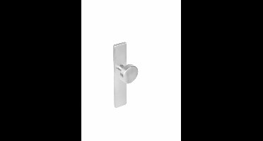 Intersteel Knop op rechthoekig blind langschild - RVS