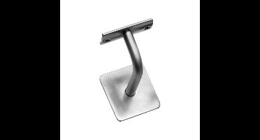 Intersteel Leuninghouder gebogen vierkant hol zadel - RVS