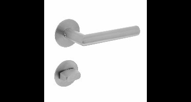 Intersteel Deurkruk Hoek 90° op magneetrozet met toilet-/badkamersluiting - RVS