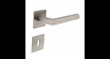 Intersteel Deurkruk Hoek 90° op vierkant magneetrozet met sleutelrozetten - RVS