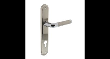 Intersteel Deurkruk Agatha op langschild profielcilinder 88mm - chroom/nikkel mat