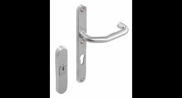 Intersteel Veiligheidsbeslag SKG3 smal ovaal rozet/kruk PC72mm met kerntrekbeveiliging - RVS