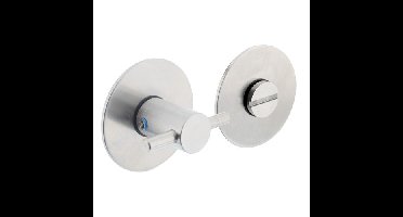 Intersteel Rozet renovatie met toilet-/badkamersluiting 5mm zelfklevend plat 55x2mm - RVS