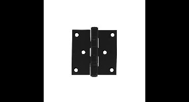 Intersteel Kogellagerscharnier recht 3" (76x76x2,5mm) - mat zwart