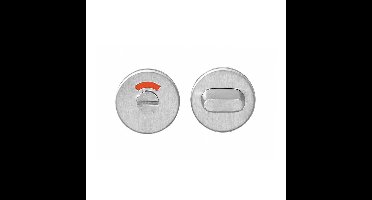 Intersteel Rozet met toilet-/badkamersluiting 5mm plat verdekt 53x5mm - RVS