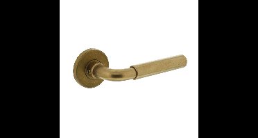 Intersteel Deurkruk Palma op rozet - messing getrommeld