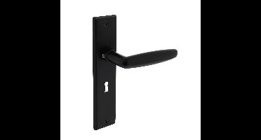 Intersteel Deurkruk Sophie op schild sleutelgat 56mm - mat zwart