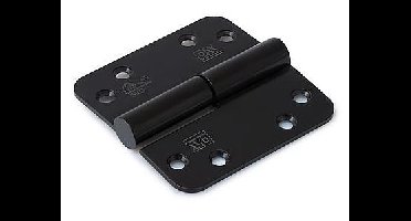 DX SKG3 kogelstiftpaumelle rechts 89x89mm afgerond RVS/zwart