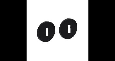 Intersteel Rozet met sleutelgat - aluminium/mat zwart