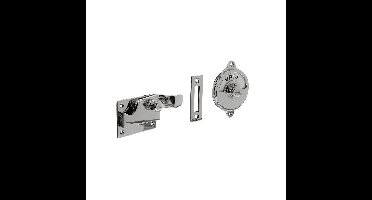 Intersteel WC-overslag met bocht vrij/bezet - nikkel glans