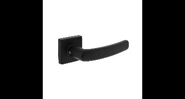 Intersteel Deurkruk Denham op vierkant rozet - aluminium/zwart